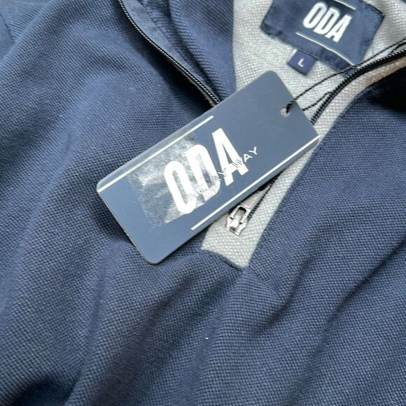 Oda Quarter Zip Jacket Mens L Large Blue New - Picture 7 of 8
